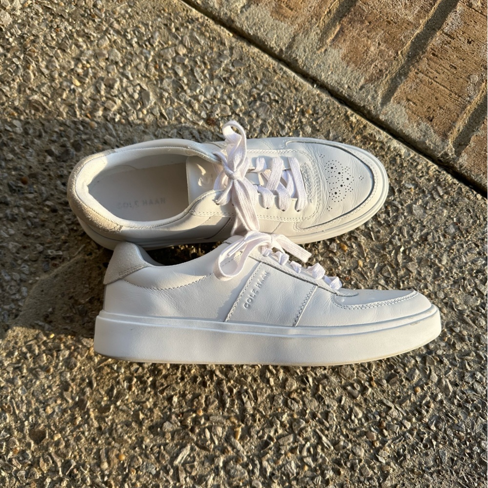 Cole Haan White Perforated Sneakers
